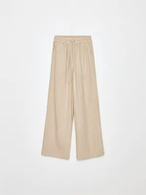 Широкие брюки из вискозы и льна для девочек, арт. 3669