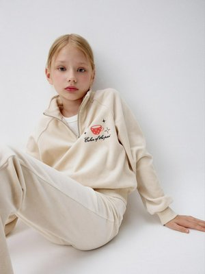 Свитшот с воротником на молнии для девочек, арт. 3686