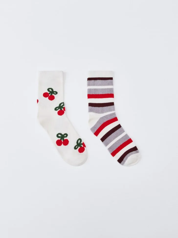 Набор из 2 пар носков для девочек, разноцветный, арт. 3694