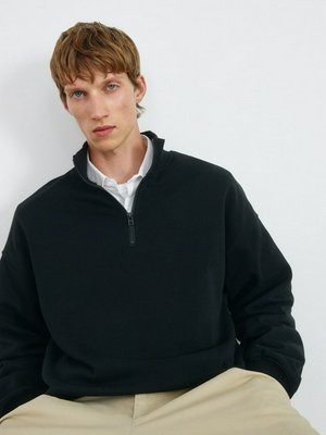 Свитшот оверсайз с воротником на молнии, арт. 3696