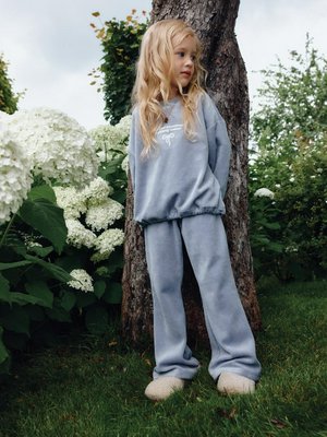 Велюровые брюки клеш для девочек, арт. 3700