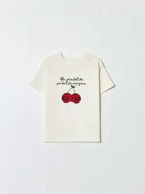 Футболка оверсайз с принтом SELA для девочек, арт. 37010