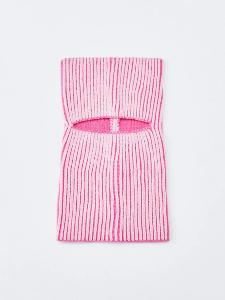 Балаклава с ушками для девочек, розовый, арт. 3709