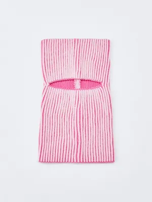 Балаклава с ушками для девочек, розовый, арт. 3709