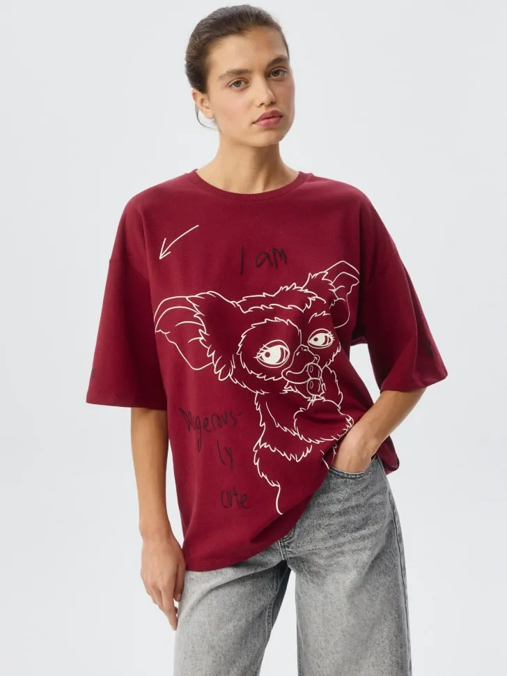 Футболка оверсайз SELA ARCHIVE, бордовый, арт. 3715