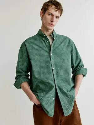 Хлопковая рубашка SELA в клетку, арт. 37275