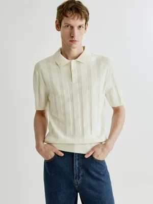 Вязаное поло SELA с коротким рукавом, арт. 37276