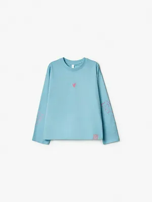 Лонгслив Sela оверсайз с принтом для девочек, арт. 37308