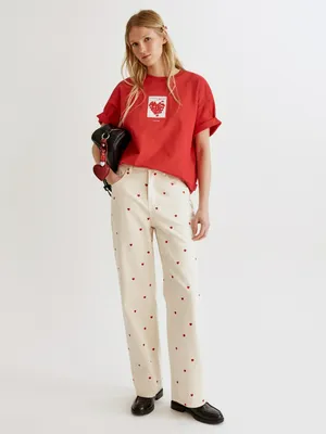 Джинсы Sela Wide Leg с вышивкой, арт. 37446