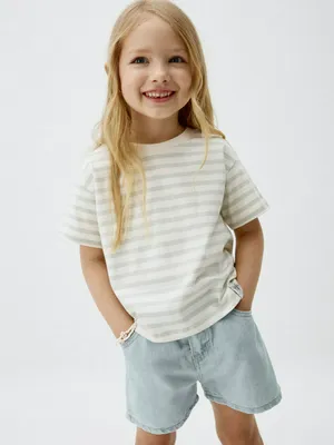 Футболка в полоску для девочек, не указан, арт. 3745