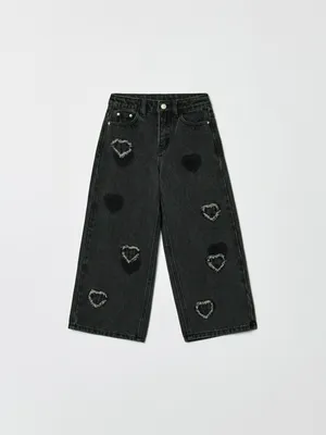 Джинсы Wide leg Sela с аппликацией, арт. 37466