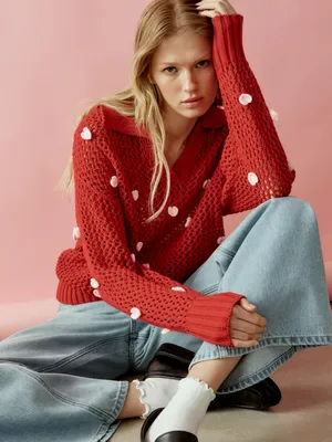 Джемпер-поло SELA с декором, арт. 37471