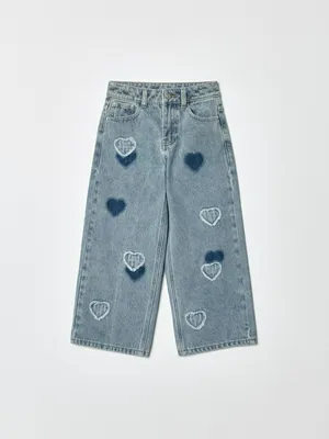 Джинсы Wide leg SELA с аппликацией, арт. 37489