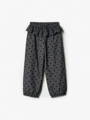 Брюки SELA Нейлоновые с кружевной оборкой для девочек, арт. 37606