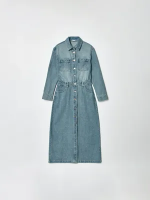 Платье Sela джинсовое макси, арт. 37617