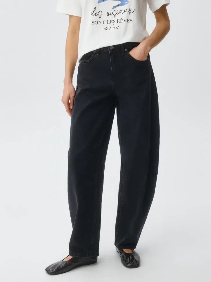 Джинсы Balloon fit, черный, арт. 3765