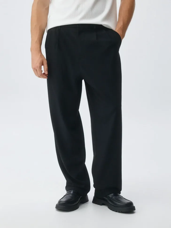 Костюмные прямые брюки, черный, арт. 3775