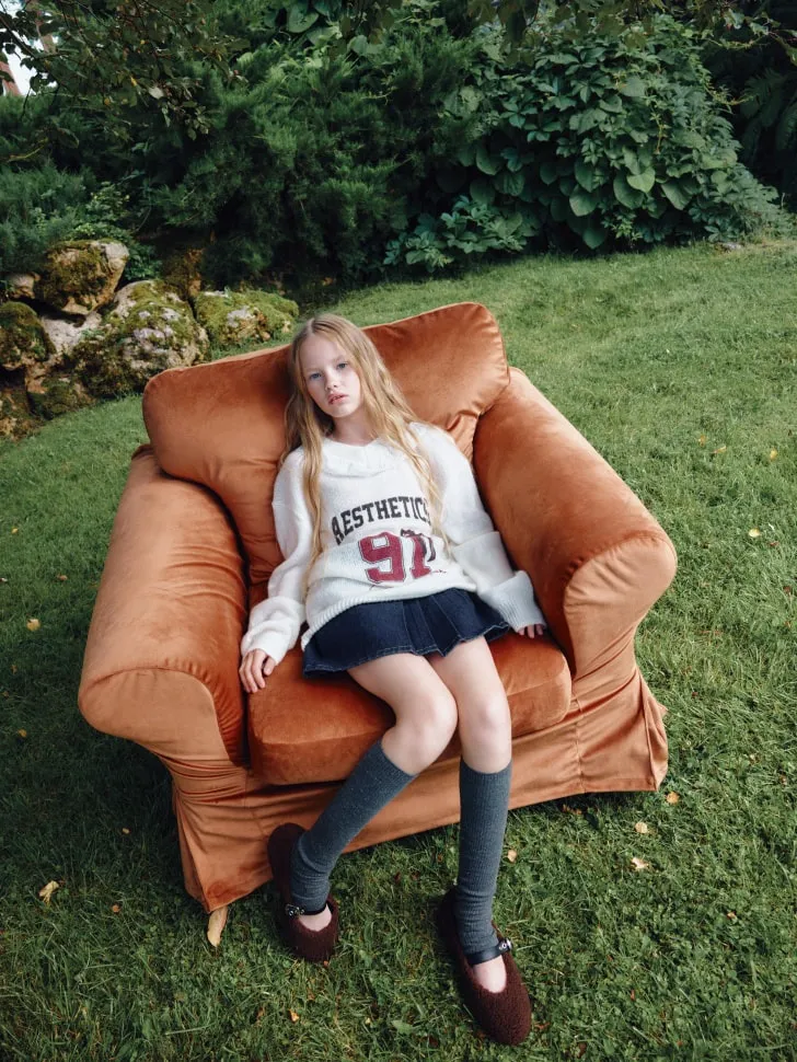 Джемпер оверсайз из смесовой шерсти и мохера для девочек, белый, арт. 3777