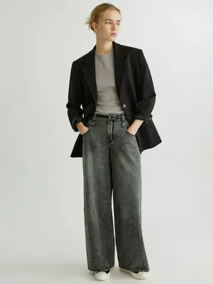 Широкие джинсы Sela с рельефными швами, арт. 37784