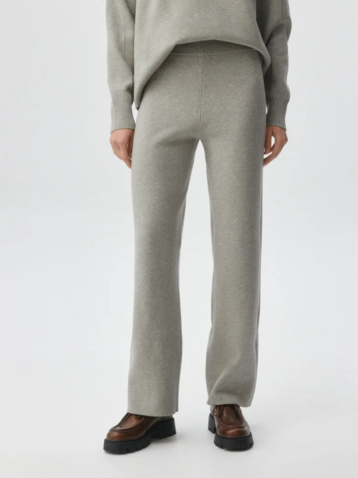 Прямые вязаные брюки, серый, арт. 3780