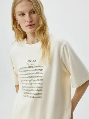 Футболка оверсайз с принтом Sela, арт. 37811