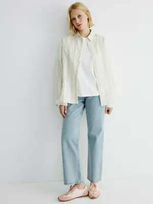 Женские широкие джинсы Sela с высокой посадкой, арт. 37836