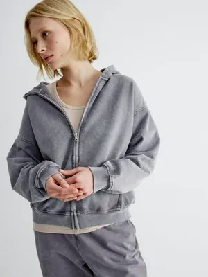 Худи оверсайз SELA с кислотной стиркой, арт. 37852