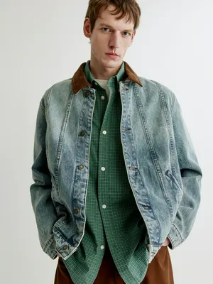 Джинсовая куртка SELA с вельветовым воротником, арт. 37893