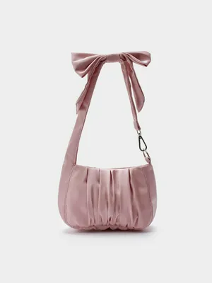 Атласная сумка на плечо Sela с бантом, арт. 38033