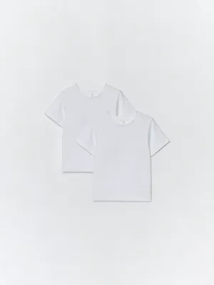 Набор из 2 базовых футболок детских, белый, арт. 3806