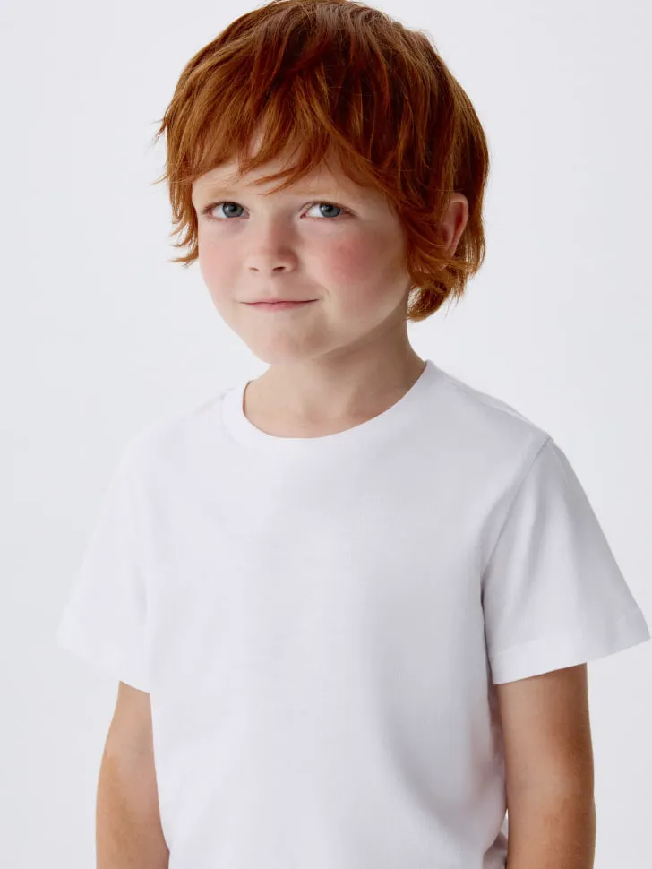 Базовая футболка детская, белый, арт. 3809