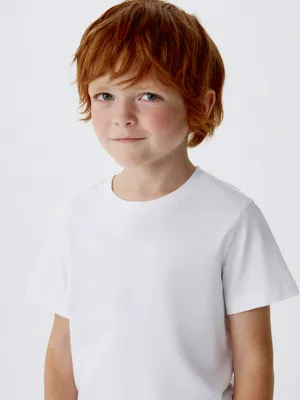 Базовая футболка детская, белый, арт. 3809