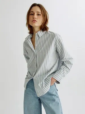 Рубашка оверсайз SELA в полоску, арт. 38104
