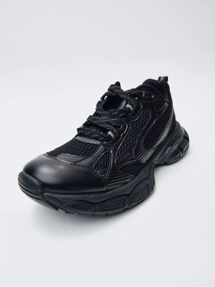 Комбинированные кроссовки, черный, арт. 3818