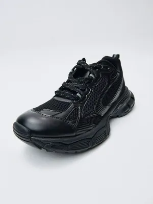 Комбинированные кроссовки, черный, арт. 3818