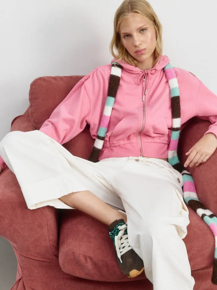 Толстовка оверсайз SELA Young, розовый, арт. 3819