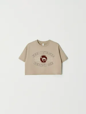 Укороченная футболка SELA для девочек, арт. 38197