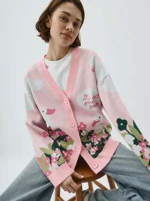 Вязаный кардиган Sela с принтом, арт. 38206