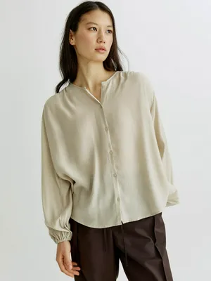 Блуза Sela оверсайз с жатым эффектом, арт. 38233