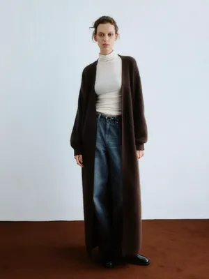 Удлиненный кардиган из смесовой шерсти премиум качества, арт. 3824