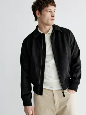 Замшевый бомбер SELA с воротником, арт. 38250