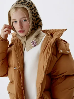 Леопардовый капор для девочек, арт. 3827