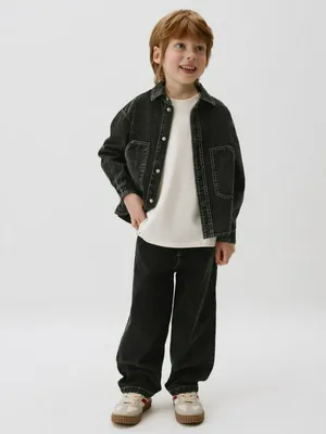 Джинсы SELA черные с белой строчкой, черный, арт. 38307