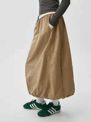 Юбка-баллон миди Sela, бежевый, арт. 38326