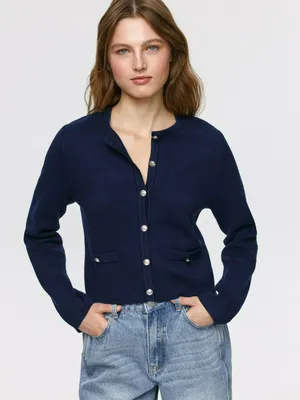 Укороченный кардиган SELA, синий, арт. 38336