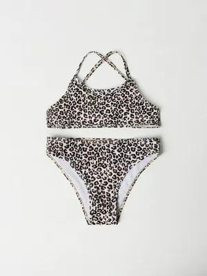 Sela Раздельный леопардовый купальник для девочек, разноцветный, арт. 38340