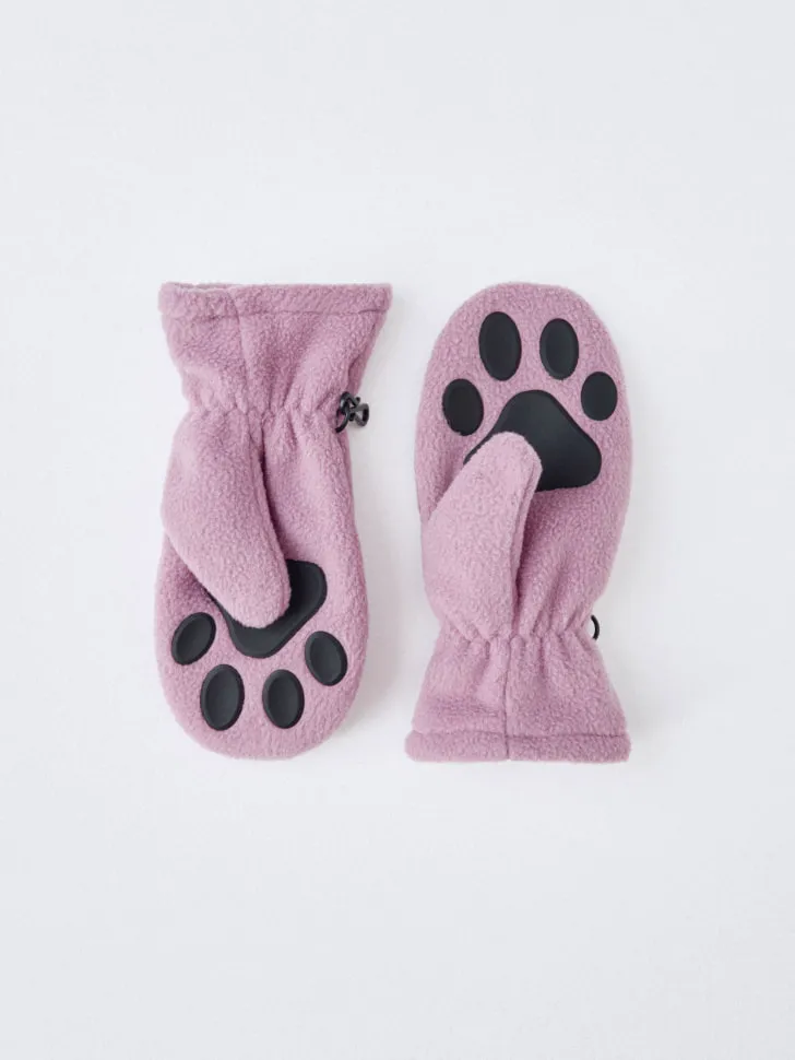 Флисовые варежки для девочек, фиолетовый, арт. 3836