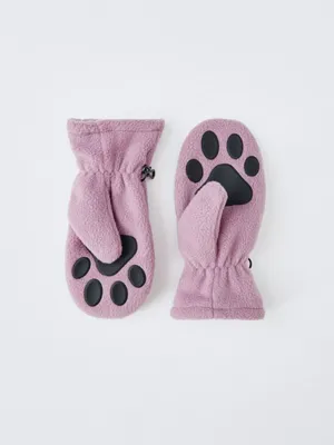 Флисовые варежки для девочек, фиолетовый, арт. 3836