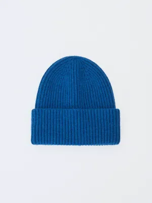 Базовая шапка SELA в рубчик, синий, арт. 38381