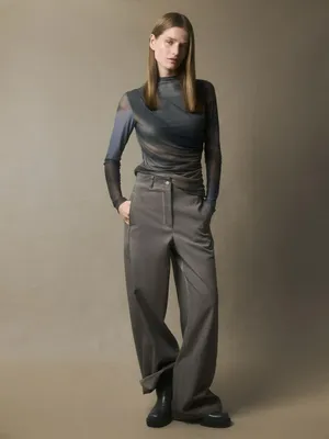 Широкие брюки Sela, серый, арт. 38390